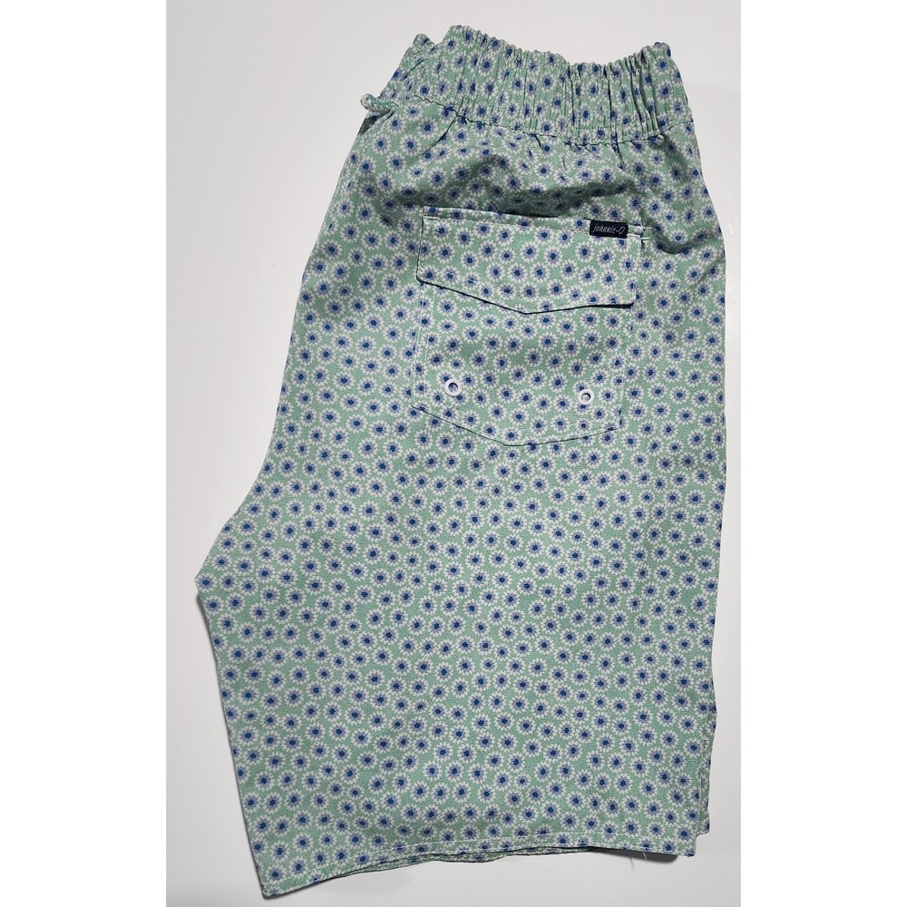 Johnnie - O Men's Green Purple Swin Trunks Size Small